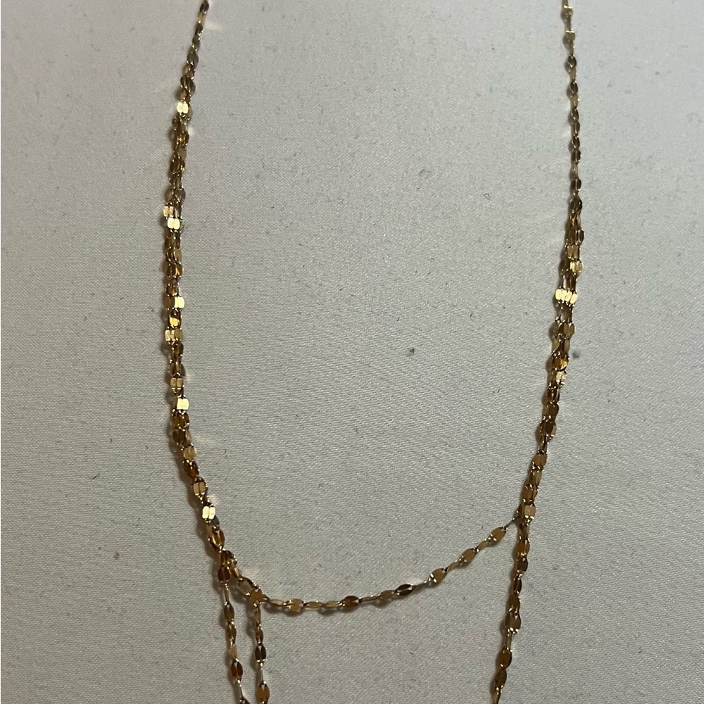 Layered 10k yellow Solid Gold chain